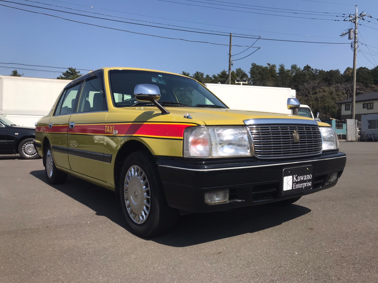 美品　川端企画 1/43 トヨタクラウン　MS80　タクシー黄 美品 川端企画 1/43 トヨタクラウン MS80 タクシー黄 美品 川端